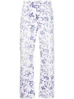 ISABEL MARANT pantalon droit à fleurs - Blanc