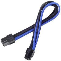 SilverStone SST-PP07-IDE6BA - verlengkabel 25cm 6pin naar PCI-E 6pin, zwart/blauw