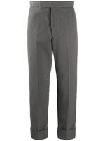 Thom Browne pantalon de costume à ourlet à revers - Gris - thumbnail