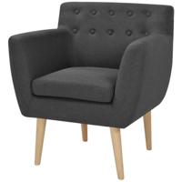 vidaXL Fauteuil stof donkergrijs