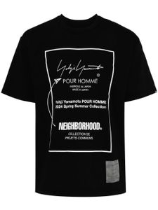 Yohji Yamamoto x Neighborhood t-shirt à logo imprimé - Noir