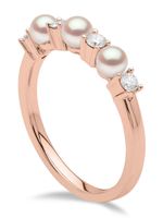 Yoko London bague en or rose 18ct pavée de diamants - thumbnail