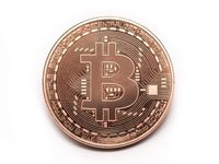 &apos;Echte&apos; Bitcoin Munt - ø 40mm - in plastic opbergcase - thumbnail