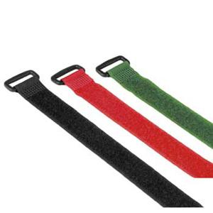 Hama 00020538 Klittenband kabelbinder Kunststof Rood, Groen, Zwart flexibel (l x b) 25 cm x 2 cm 9 stuk(s)