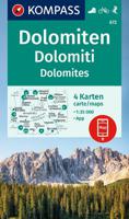 Wandelkaart 672 Dolomiten - Dolomiti - Dolomites | Kompass - thumbnail