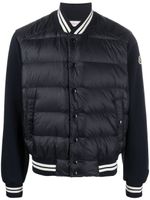 Moncler veste matelassée à patch logo - Bleu