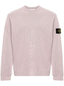 Stone Island sweat en maille nervurée à col rond - Rose