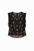 Doorschijnende blouse Johnson Hartig - BLACK - M