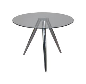 Artistiq Ronde Glazen Eettafel Shanna 100cm - Metaal