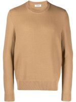 SANDRO crew-neck long-sleeve jumper - Marron - thumbnail