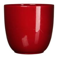 Mica Decorations Plantenpot - rood - keramiek - 19 x 18 cm - thumbnail