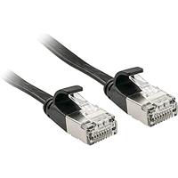 LINDY 47481 RJ45 netwerkkabel, patchkabel CAT 6a U/FTP 1,00 m, zwart, met vergrendelingsbescherming, 1 st.