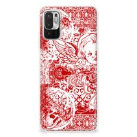 Silicone Back Case Xiaomi Redmi Note 10/10T 5G | Poco M3 Pro Angel Skull Rood - thumbnail