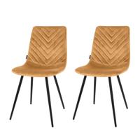 Riverdale Eetkamerstoel Lynn caramel - set van 2