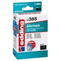 edding Inktcartridge EDD-385 - enkele cartridge - zwart - 17 ml - bereik 735 pagina's - vervangt Brother LC1100BK