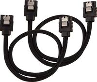 Corsair Hoogwaardige ommantelde SATA-kabel 30 cm (zwarte kleur)