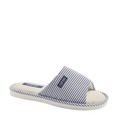 ESPRIT huisslippers blauw/wit