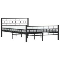 vidaXL Bedframe Staal Zwart 140x200 cm Bed Ledikant Frame Bedframes Bedden