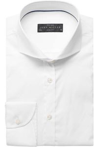 John Miller Slim Fit Overhemd wit, Effen