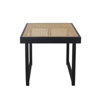 Furnified - Rotan Bijzettafel - Maeva - Zwart/Naturel Rotan -