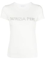 Patrizia Pepe t-shirt à logo strassé - Blanc