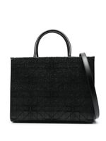 Elisabetta Franchi grand sac à motif en jacquard - Noir