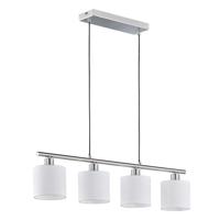 Trio Eetkamer hanglamp Tommy 4-lichts grijs R30334001