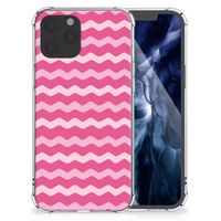 iPhone 12 Pro Max Doorzichtige Silicone Hoesje Waves Pink