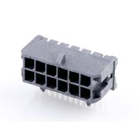 Molex 430451200 Male header, inbouw (standaard) Totaal aantal polen: 12 Rastermaat: 3 mm Inhoud: 1 stuk(s) Tray