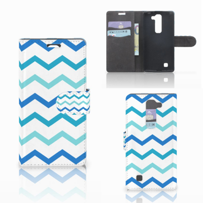 LG Magna | G4C Telefoon Hoesje Zigzag Blauw