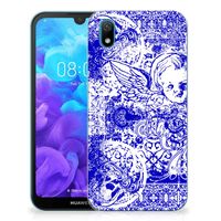 Silicone Back Case Huawei Y5 (2019) Angel Skull Blauw - thumbnail