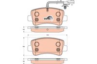 Remblokkenset, schijfrem TRW, u.a. fÃ¼r Opel, Renault, Nissan, Vauxhall - thumbnail