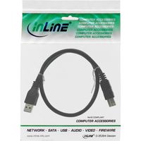 InLine 5m USB 3.0 USB-kabel USB A USB B Zwart - thumbnail