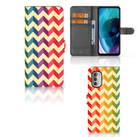 Motorola Moto G51 5G Telefoon Hoesje Zigzag Multi Color - thumbnail