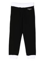 Balmain Kids pantalon de jogging en coton à logo imprimé - Noir - thumbnail