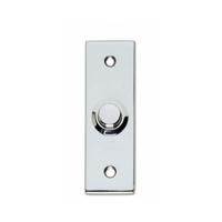 Deurbel rechthoekig smal 75x25x4mm chroom