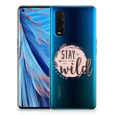 OPPO Find X2 Telefoonhoesje met Naam Boho Stay Wild OPPO Find X2 Telefoonhoesje met Naam Boho Stay Wild