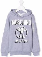 Moschino Kids hoodie à logo imprimé - Gris