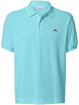 Poloshirt 100% katoen model L1212 Van Lacoste turquoise