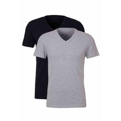 whkmp's own T-shirt (set van 2) zwart/grijs whkmp's own T-shirt (set van 2) zwart/grijs