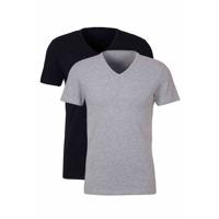 whkmp's own T-shirt (set van 2) zwart/grijs