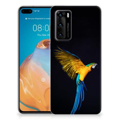 Huawei P40 TPU Hoesje Papegaai Huawei P40 TPU Hoesje Papegaai