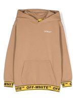 Off-White Kids hoodie en coton à bande logo - Tons neutres - thumbnail