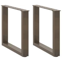 vidaXL Salontafelpoten 2 st U-vormig 50x(42-43) cm staal naturel