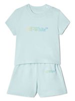 Off-White Kids short en coton à imprimé Arrow - Bleu - thumbnail