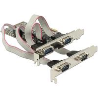 Delock PCI Express kaart 4 x serieel zilver