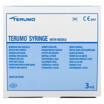 Terumo Spuit 3ml + Naald 21g 1 1/2 St 40x8mm 100