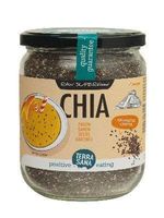 Raw chia zaad in glas bio