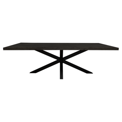 Eetkamertafel zwart | Denver | rechthoek | Mangohout | 200 x 100 x 76(h) cm