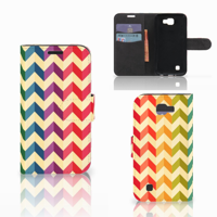 LG K4 Telefoon Hoesje Zigzag Multi Color